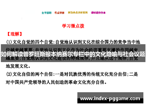 如何解读普罗旺斯报本纳赛尔专栏中的文化隐喻与社会议题 如何解读普罗旺斯报本纳赛尔专栏中的文化隐喻与社会议题